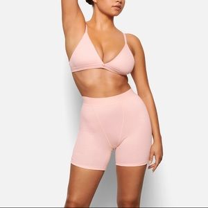 SKIMS Logo Pointelle Boxer - Quartz